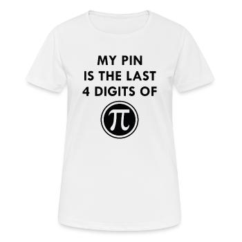 Mein Pin ist die letzten 4 Ziffern von Pi - Frauen T-Shirt atmungsaktiv - Weiß - Vorne - AI Model Female 172 dark (172cm)