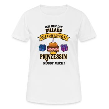 Billard Spielerin Geburtstag Billardspielerin Geb - Frauen T-Shirt atmungsaktiv - Weiß - Vorne - AI Model Female 172 dark (172cm)