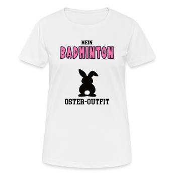 Badminton Oster Outfit Ostergeschenk Badmintonerin - Frauen T-Shirt atmungsaktiv - Weiß - Vorne - AI Model Female 172 dark (172cm)