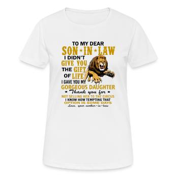 To My Dear Son-In-Law - Women's Breathable T-Shirt - white - Front - AI Model Female 172 dark (172cm)