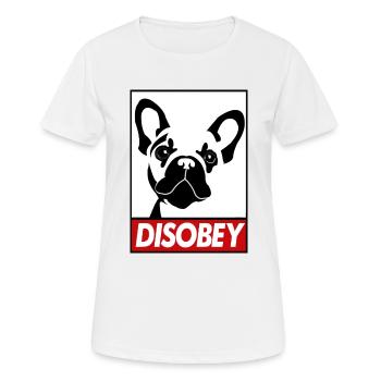Désobéir - T-shirt respirant Femme - blanc - Devant - AI Model Female 172 dark (172cm)