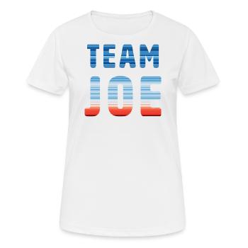Team Joe | Warming Stripes - Frauen T-Shirt atmungsaktiv - Weiß - Vorne - AI Model Female 172 dark (172cm)