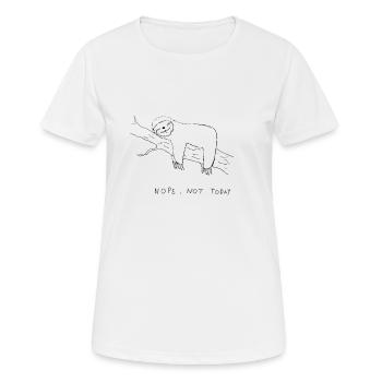 faul - Frauen T-Shirt atmungsaktiv - Weiß - Vorne - AI Model Female 172 dark (172cm)