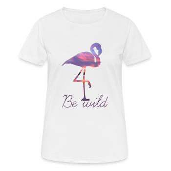 FLAMINGO BE WILD SUMMER SUNSET GIFT - Women's Breathable T-Shirt - white - Front - AI Model Female 172 dark (172cm)