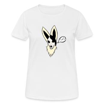 Raven - Frauen T-Shirt atmungsaktiv - Weiß - Vorne - AI Model Female 172 dark (172cm)