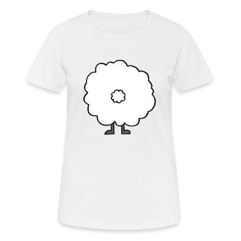 Schaf von hinten - Frauen T-Shirt atmungsaktiv - Weiß - Vorne - AI Model Female 172 dark (172cm)