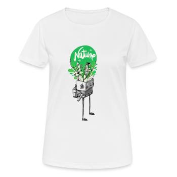 La nature dans mon esprit - T-shirt respirant Femme - blanc - Devant - AI Model Female 172 dark (172cm)