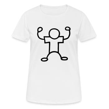 Muscles - T-shirt respirant Femme - blanc - Devant - AI Model Female 172 dark (172cm)