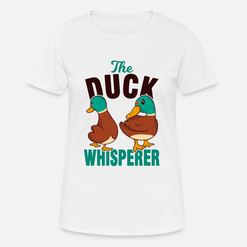 Ducks Whisperer - Women's Breathable T-Shirt - white