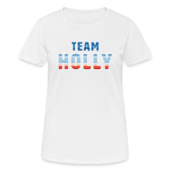 Team Holly | Warming Stripes - Frauen T-Shirt atmungsaktiv - Weiß - Vorne - AI Model Female 172 dark (172cm)