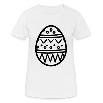 Oeuf de Pâques - T-shirt respirant Femme - blanc - Devant - AI Model Female 172 dark (172cm)