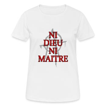 anarchie - Frauen T-Shirt atmungsaktiv - Weiß - Vorne - AI Model Female 172 dark (172cm)
