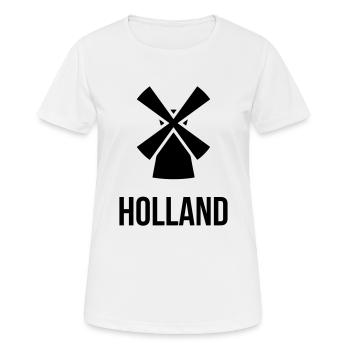 Holländische Windmühle - Frauen T-Shirt atmungsaktiv - Weiß - Vorne - AI Model Female 172 dark (172cm)