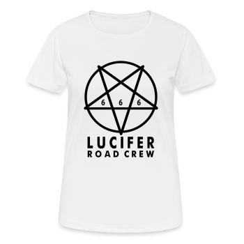 LUCIFER ROAD CREW 666 - 2011 - Women's Breathable T-Shirt - white - Front - AI Model Female 172 dark (172cm)