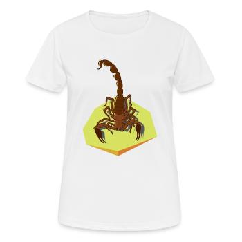 Insecte et signe astrologique Scorpion avec piqûre - T-shirt respirant Femme - blanc - Devant - AI Model Female 172 dark (172cm)