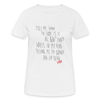 xxx tentacion - tell me TEXT - Women's Breathable T-Shirt - white - Front - AI Model Female 172 dark (172cm)