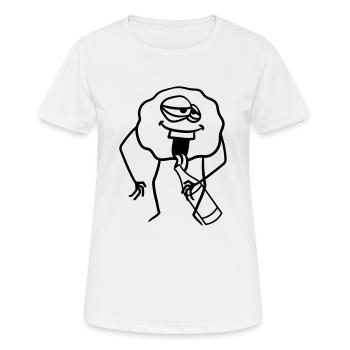 drink drink thirst bottle beer alcohol party be - Women's Breathable T-Shirt - white - Front - AI Model Female 172 dark (172cm)
