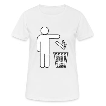 Arrêter de fumer - T-shirt respirant Femme - blanc - Devant - AI Model Female 172 dark (172cm)