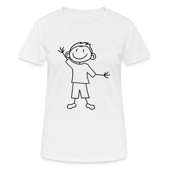 begruner coucous famille peint enfant gribouillage comi - T-shirt respirant Femme - blanc - Devant - AI Model Female 172 dark (172cm)