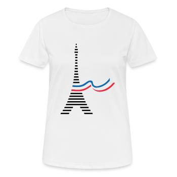 tour Eiffel - T-shirt respirant Femme - blanc - Devant - AI Model Female 172 dark (172cm)