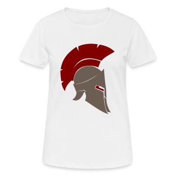 Spartaner - Frauen T-Shirt atmungsaktiv - Weiß - Vorne - AI Model Female 172 dark (172cm)