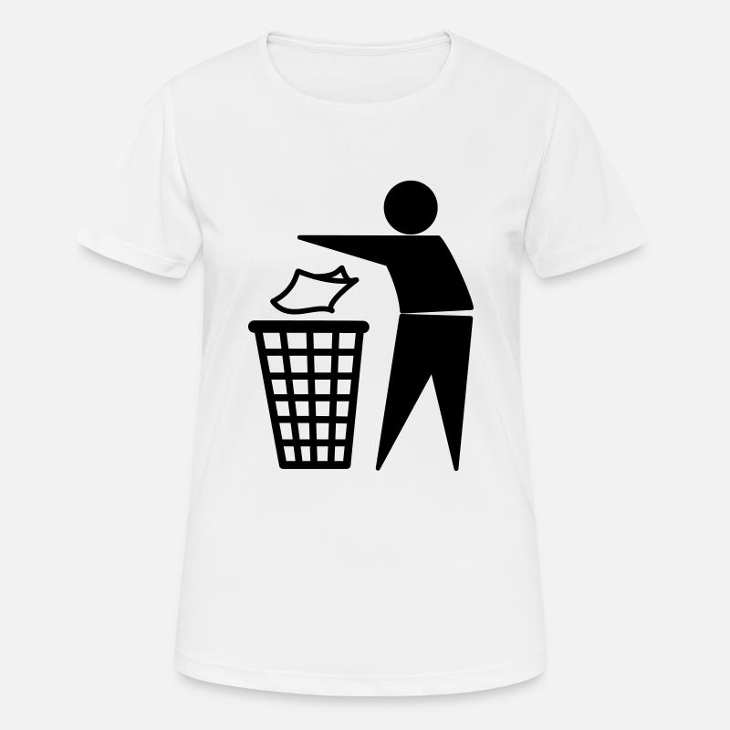 Mülleimer - Frauen T-Shirt atmungsaktiv - Weiß