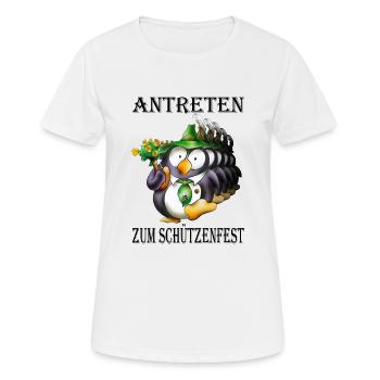 Antreten zum Schützenfest - Frauen T-Shirt atmungsaktiv - Weiß - Vorne - AI Model Female 172 dark (172cm)