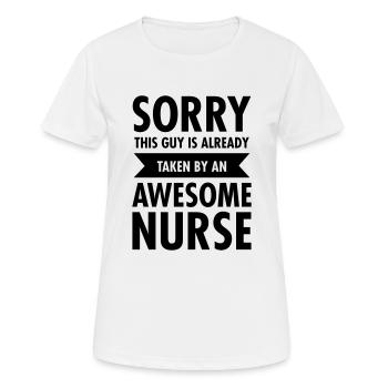 Sorry - This Guy Is Already Taken... - T-shirt respirant Femme - blanc - Devant - AI Model Female 172 dark (172cm)
