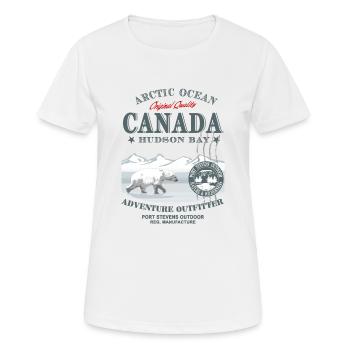 Polar Bear - Canada - Frauen T-Shirt atmungsaktiv - Weiß - Vorne - AI Model Female 172 dark (172cm)