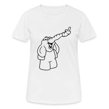 fuck you off fick dich mittelfinger handschuh wich - Frauen T-Shirt atmungsaktiv - Weiß - Vorne - AI Model Female 172 dark (172cm)