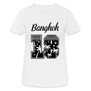 bangkok 18 - Frauen T-Shirt atmungsaktiv - Weiß - Vorne - AI Model Female 172 dark (172cm)