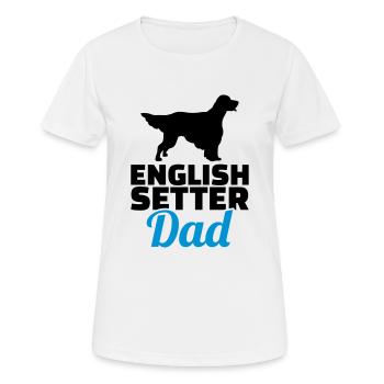 English Setter - T-shirt respirant Femme - blanc - Devant - AI Model Female 172 dark (172cm)