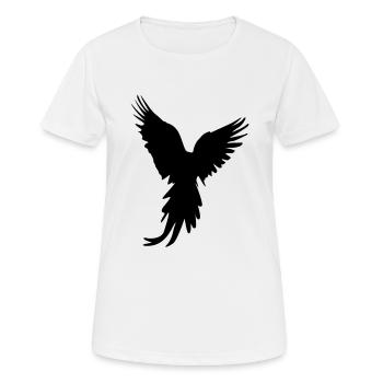 bird silhouette - Frauen T-Shirt atmungsaktiv - Weiß - Vorne - AI Model Female 172 dark (172cm)