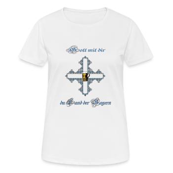 Bayern - Frauen T-Shirt atmungsaktiv - Weiß - Vorne - AI Model Female 172 dark (172cm)