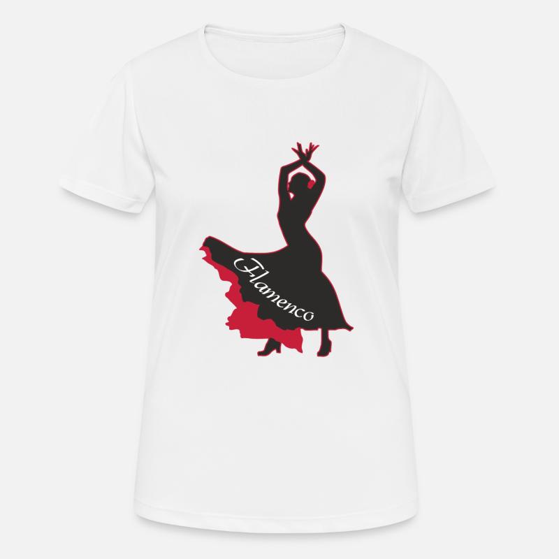 Flamenco dance - Women's Breathable T-Shirt - white