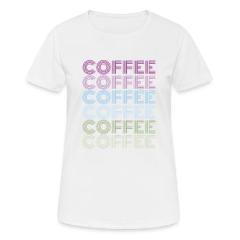café café - T-shirt respirant Femme - blanc - Devant - AI Model Female 172 dark (172cm)