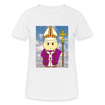Pape au paradis - T-shirt respirant Femme - blanc - Devant - AI Model Female 172 dark (172cm)