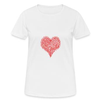 Confetti Heart - Women's Breathable T-Shirt - white - Front - AI Model Female 172 dark (172cm)