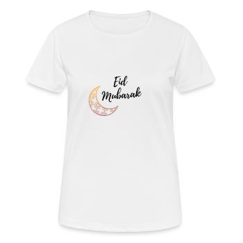 Eid Mubarak Collection - Women's Breathable T-Shirt - white - Front - AI Model Female 172 dark (172cm)