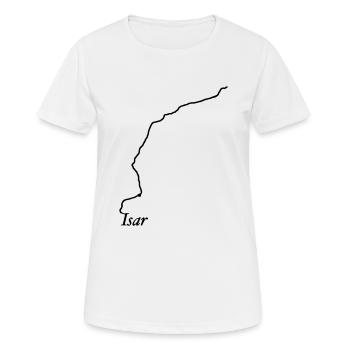Isar - Frauen T-Shirt atmungsaktiv - Weiß - Vorne - AI Model Female 172 dark (172cm)