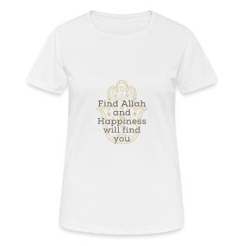 Islam Allah Muslim Spruch T-shirt - Frauen T-Shirt atmungsaktiv - Weiß - Vorne - AI Model Female 172 dark (172cm)