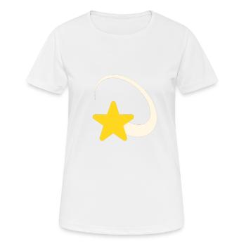 Stern Sternschnuppe Geschenkidee Cool - Frauen T-Shirt atmungsaktiv - Weiß - Vorne - AI Model Female 172 dark (172cm)