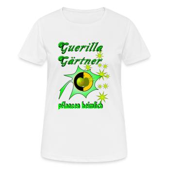 guerilla gardening - Frauen T-Shirt atmungsaktiv - Weiß - Vorne - AI Model Female 172 dark (172cm)
