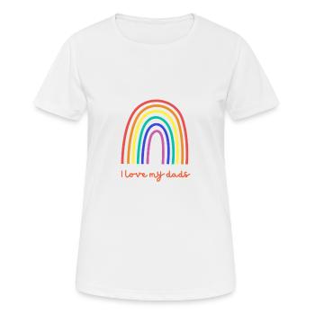 Ich liebe meine Väter - Frauen T-Shirt atmungsaktiv - Weiß - Vorne - AI Model Female 172 dark (172cm)