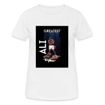 Plus grande collection - Ali One - T-shirt respirant Femme - blanc - Devant - AI Model Female 172 dark (172cm)
