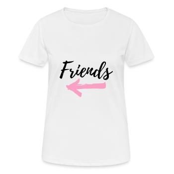 Best Friends / Besties / Rosa - Women's Breathable T-Shirt - white - Front - AI Model Female 172 dark (172cm)