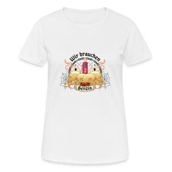 Benzin - Frauen T-Shirt atmungsaktiv - Weiß - Vorne - AI Model Female 172 dark (172cm)