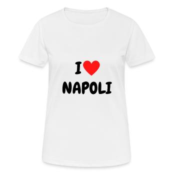 NEAPEL - Frauen T-Shirt atmungsaktiv - Weiß - Vorne - AI Model Female 172 dark (172cm)