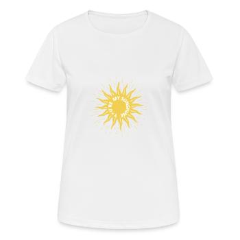 DU BIST MEIN SONNENSCHEIN - Frauen T-Shirt atmungsaktiv - Weiß - Vorne - AI Model Female 172 dark (172cm)