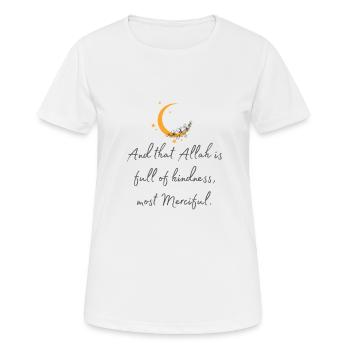 Koran- Vers /Allah/Islam /Muslim - Frauen T-Shirt atmungsaktiv - Weiß - Vorne - AI Model Female 172 dark (172cm)
